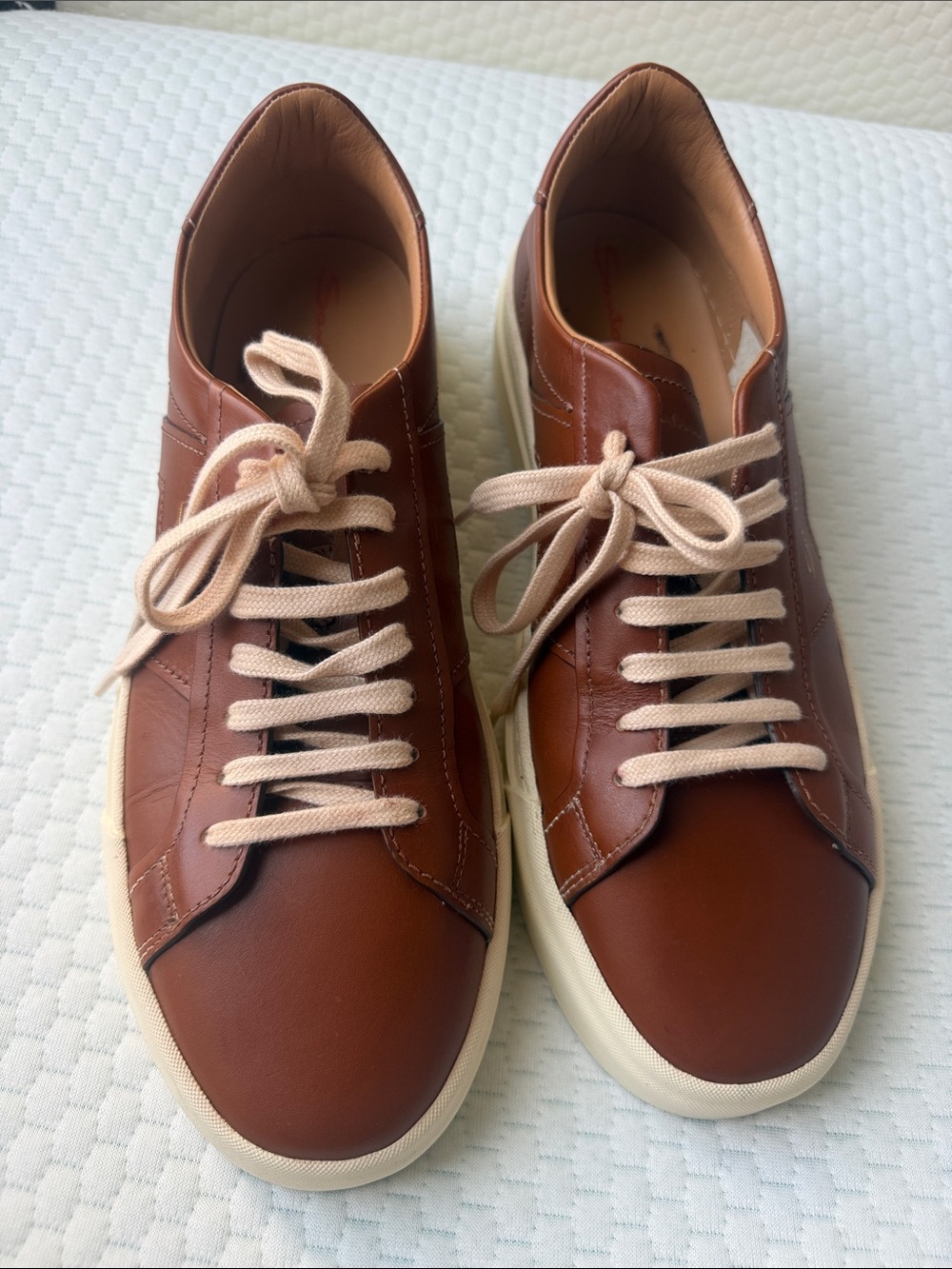 Leather Double Buckle Sneakers